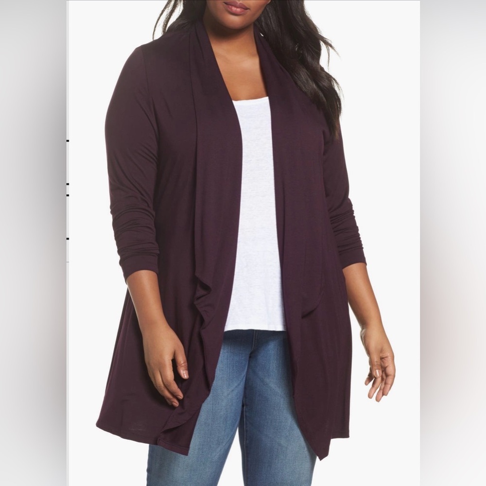 **3 for $30**. Women's Purple Open Front Cardigan